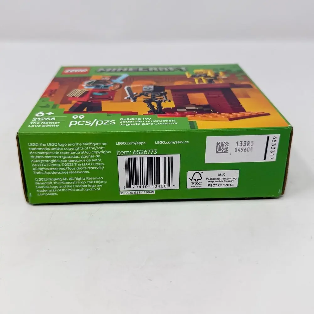 LEGO Minecraft 21266 The Nether Lava Battle 99 Piece Building Set NIB Gamer Gift